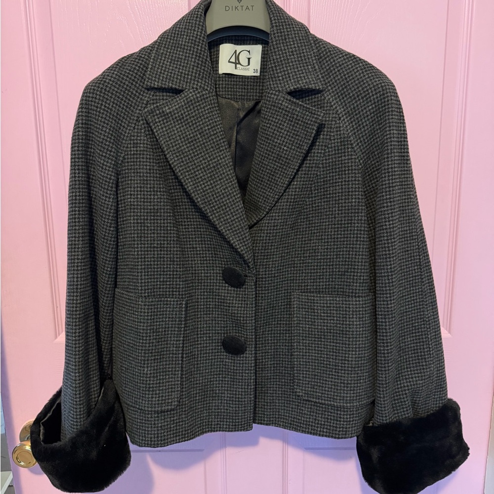 Classic Black and Gray Jacket/short coat